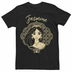 Disney's Aladdin Men's Jasmine Graphic Tee Black -Disney Sales Store unnamed file 2693