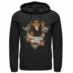 Men's Disney The Lion King Scar With Hyenas Surrounded By Idiots Tee Black -Disney Sales Store unnamed file 2699