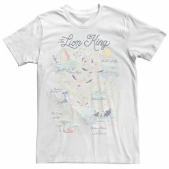 Men's Disney The Lion King Map Of The World Tee Natural