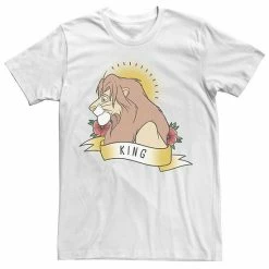 Men's Disney's The Lion King Simba King Tattoo Tee White -Disney Sales Store unnamed file 2728