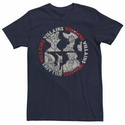 Men's Disney Villains Distressed Circle Group Shot Tee Navy -Disney Sales Store unnamed file 2738