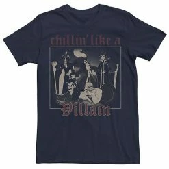Men's Disney Villains Chillin' Like A Villain Group Portrait Tee Black