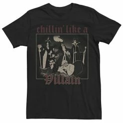 Men's Disney Villains Chillin' Like A Villain Group Portrait Tee Black -Disney Sales Store unnamed file 2756