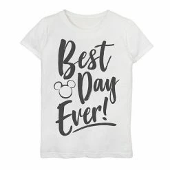 Disney Girls 7-16 Park Best Day Every Mickey Head Silhouette Graphic Tee Tahi Blue -Disney Sales Store unnamed file 276