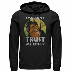 Men's Disney The Lion King Scar I Wouldn't Trust Me Either Pullover Hoodie Black