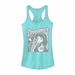 Juniors' Disney's Aladdin Jasmine "Dreamer" Pop Art Tank Charcoal