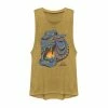 Juniors' Disney's Aladdin Cave Of Wonders Graphic Muscle Tank Pine Heather -Disney Sales Store unnamed file 2804