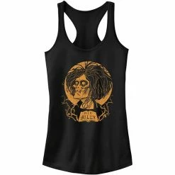 Juniors' Disney Hocus Pocus R.I.P. Billy Orange Hue Stamp Tank Top Black Heather