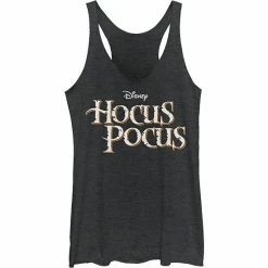 Juniors' Disney Hocus Pocus Logo Tank Top Black Heather