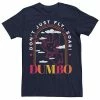 Men's Disney Dumbo Line Art Don't Just Fly Soar Tee Navy -Disney Sales Store unnamed file 2853