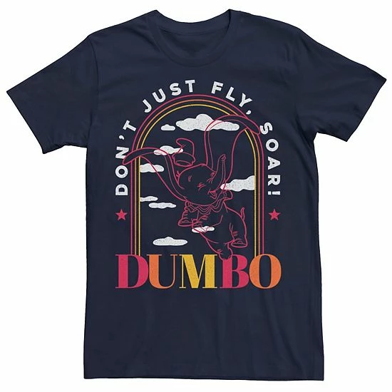 Men's Disney Dumbo Line Art Don't Just Fly Soar Tee Navy Men's Disney Dumbo Line Art Don't Just Fly Soar Tee Navy -Disney Sales Store unnamed file 2855