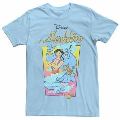 Men's Disney Aladdin Vintage Poster Tee Light Blue -Disney Sales Store unnamed file 2864