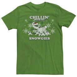 Men's Disney Frozen Olaf Chillin' With My Snowgies Portrait Tee Kelly -Disney Sales Store unnamed file 2872