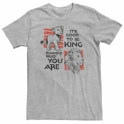 Big & Tall Disney The Lion King Live Action Simba Mufasa Quotes Poster Tee Athletic Heather -Disney Sales Store unnamed file 2878