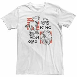 Big & Tall Disney The Lion King Live Action Simba Mufasa Quotes Poster Tee Athletic Heather -Disney Sales Store unnamed file 2879