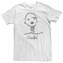 Big & Tall Disney Cruella Fashion Doodle Tee Athletic Heather