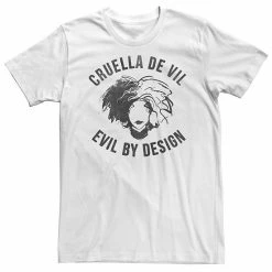 Big & Tall Disney Cruella Evil By Design Tee White