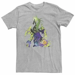 Big & Tall Disney Sleeping Beauty Maleficent Dragon Silhouette Tee Athletic Heather -Disney Sales Store unnamed file 2915