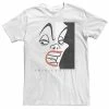 Big & Tall Disney Cruella Devil Head Shot Line Art Tee White -Disney Sales Store unnamed file 2916