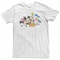 Big & Tall Disney Mickey Mouse And Classic Characters Tee White