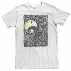 Big & Tall Disney The Nightmare Before Christmas Spiral Hill Portrait Tee White -Disney Sales Store unnamed file 2933