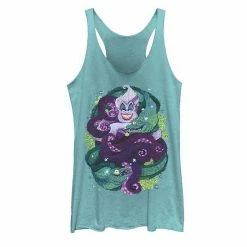 Juniors Disney The Little Mermaid Ursula Sea Witch Painting Tank Tahiti Blue