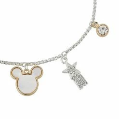 Disney's Mickey Mouse "Never Stop Dreaming" Mother-of-Pearl & Crystal Multi Charm Adjustable Bracelet -Disney Sales Store unnamed file 294