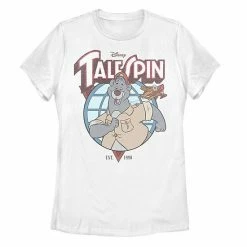 Juniors' Disney TaleSpin Baloo Logo Graphic Tee White -Disney Sales Store unnamed file 2951