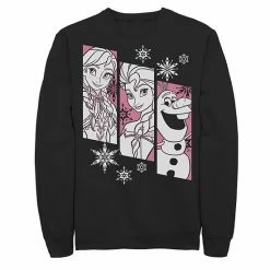 Men's Disney Frozen Snowflake Panel Sweatshirt Black -Disney Sales Store unnamed file 2960