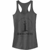 Juniors' Disney Hocus Pocus Black Flame Candle Stamp Tank Top Gray Heather -Disney Sales Store unnamed file 2961