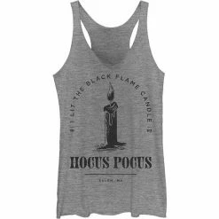 Juniors' Disney Hocus Pocus Black Flame Candle Stamp Tank Top Gray Heather 6 Juniors' Disney Hocus Pocus Black Flame Candle Stamp Tank Top Gray Heather -Disney Sales Store unnamed file 2962