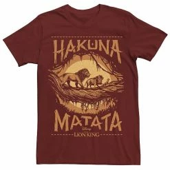 Disney's The Lion King Men's "Hakuna Matata" Graphic Tee Black -Disney Sales Store unnamed file 2966