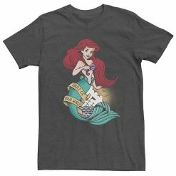 Men's Disney's The Little Mermaid Tattoo Style Quote Tee Charcoal Heather