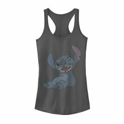 Juniors' Disney's Lilo & Stitch Pop Art Comic Stitch Graphic Tank Royal Heather -Disney Sales Store unnamed file 2973