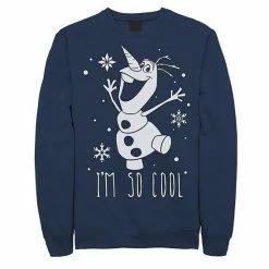 Men's Disney Frozen Olaf I'm So Cool Dancing Sweatshirt Navy