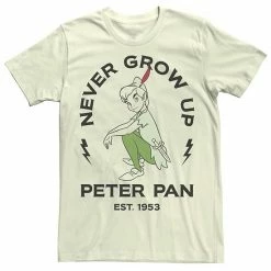 Men's Disney Tinkerbell Peter Pan Text Tee