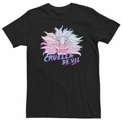 Big & Tall Disney Dalmatians Cruella Colorful Wig Out Tee