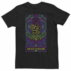 Big & Tall Disney Mickey Mouse Fun For Everyone Neon Line Art Tee