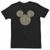 Big & Tall Disney Mickey Mouse Cheetah Print Silhouette Fill Tee -Disney Sales Store unnamed file 3125