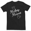 Big & Tall Disney Mickey Mouse Plus Minnie Mouse Outline Tee -Disney Sales Store unnamed file 3130