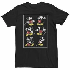Big & Tall Disney Mickey Mouse Many Emotions Border Tee