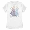 Juniors' Disney Frozen 2 Anna & Elsa Water Color Sketch Graphic Tee