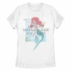 Juniors' Disney's The Little Mermaid Mer Hair Missy Crew Tee