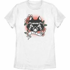 Juniors' Disney Hocus Pocus Binx Tattoo Style Head Shot Tee