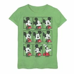 Disney's Mickey Mouse Girls 7-16 Emotions Goofy Smile Graphic Tee Athletic Heather