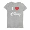 Disney Girls 7-16 I Love Disney Heart Logo Graphic Tee Green Apple