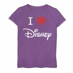 Disney Girls 7-16 I Love Disney Heart Logo Graphic Tee Green Apple -Disney Sales Store unnamed file 3324