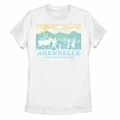 Juniors' Disney Frozen 2 Arendelle Group Silhouette Graphic Tee