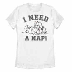 Juniors' Disney 101 Dalmatians Sleeping Puppies I Need A Nap Graphic Tee
