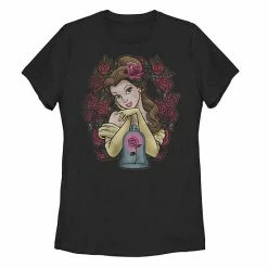 Juniors' Disney Beauty And The Beast Belle Roses Tee